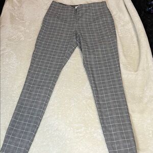 Gray Plaid Trousers/Dress Pants
